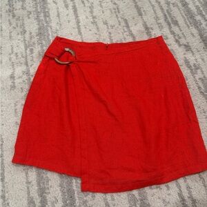 Forever 21 Red Wrap Mini Skirt Night Out